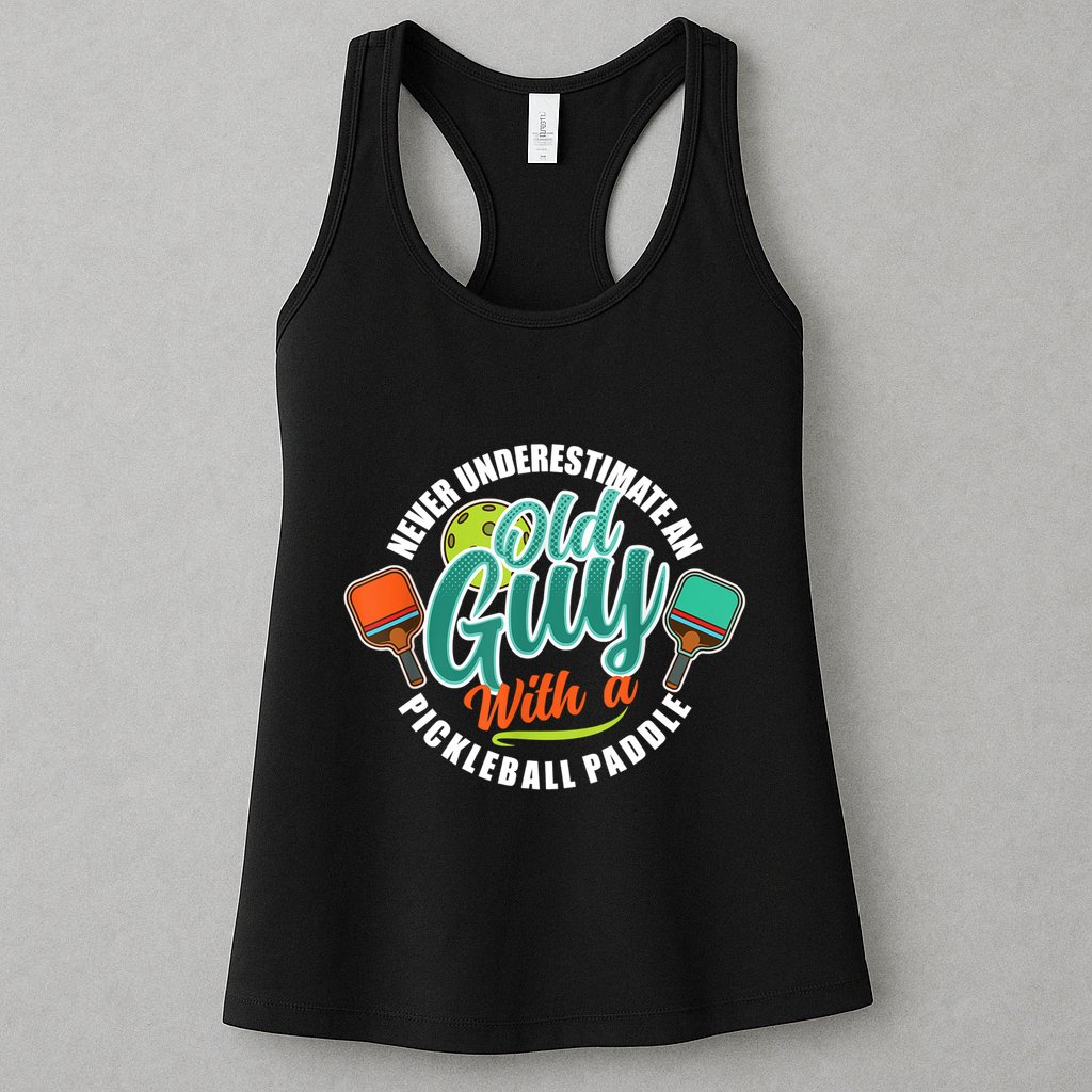 Pickleball Saying Grandma Old Guys Womens Tank Top