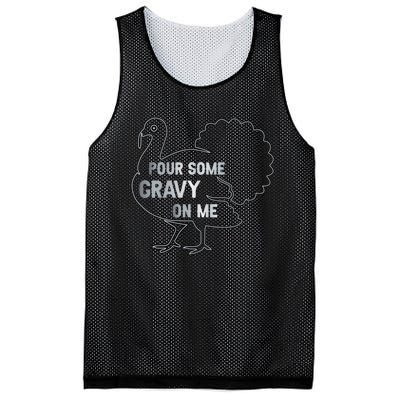 Pour Some Gravy On Me Thanksgiving Day Mesh Reversible Basketball Jersey Tank