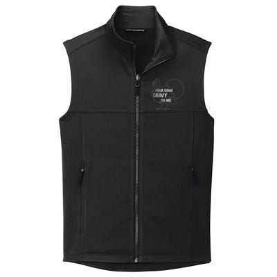 Pour Some Gravy On Me Thanksgiving Day Collective Smooth Fleece Vest