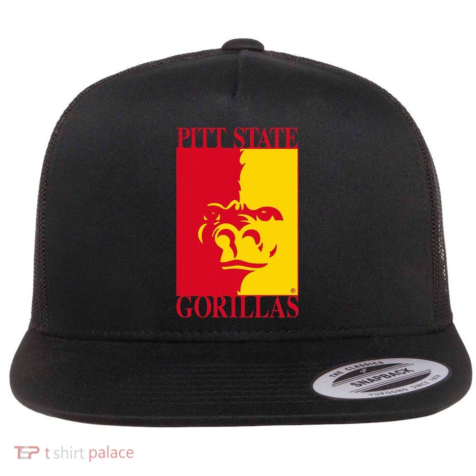 Pittsburg State Gorillas Pitt State Logo Flat Bill Trucker Hat