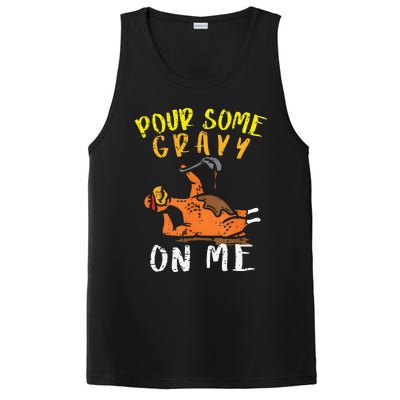 Pour Some Gravy On Me Funny Happy Turkey Day Thanksgiving PosiCharge Competitor Tank