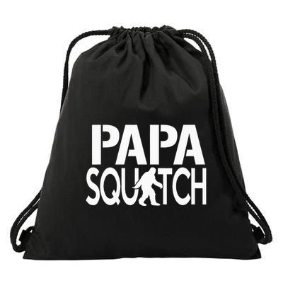 Papa Squatch Gifts for Dad Sasquatch Bigfoot Drawstring Bag