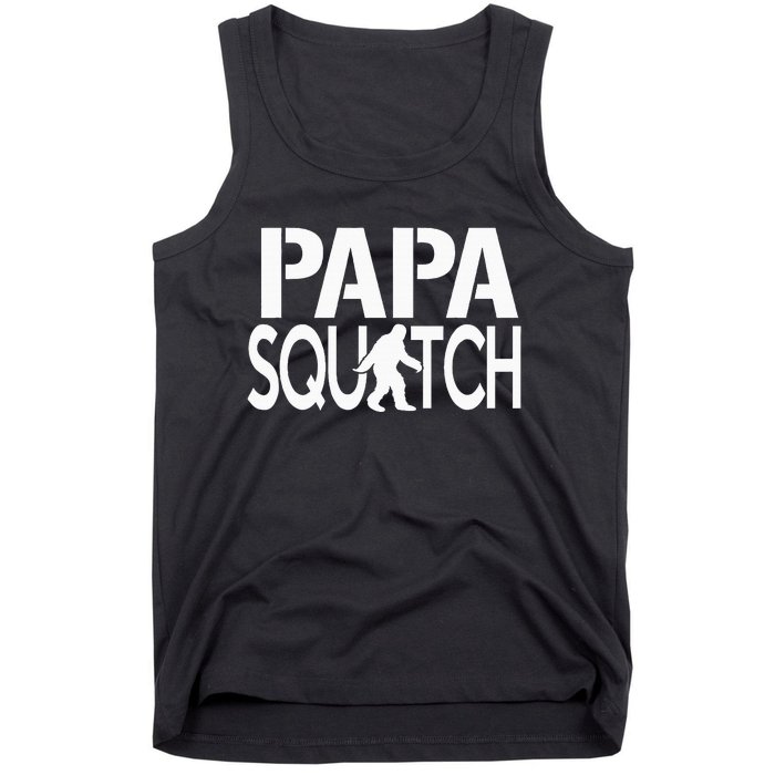 Papa Squatch Gifts for Dad Sasquatch Bigfoot Tank Top