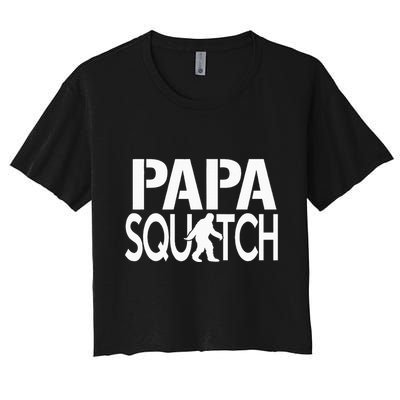 Papa Squatch Gifts for Dad Sasquatch Bigfoot Crop Top