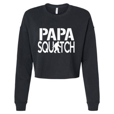 Papa Squatch Gifts for Dad Sasquatch Bigfoot Cropped Pullover Crew