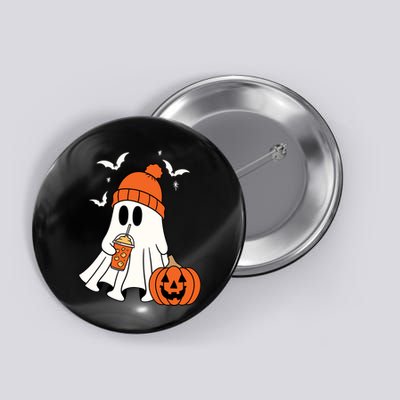 Pumpkin Spice Ghost Spooky Season Button