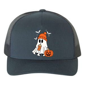 Pumpkin Spice Ghost Spooky Season Yupoong Adult 5-Panel Trucker Hat