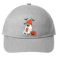 Pumpkin Spice Ghost Spooky Season 7-Panel Snapback Hat