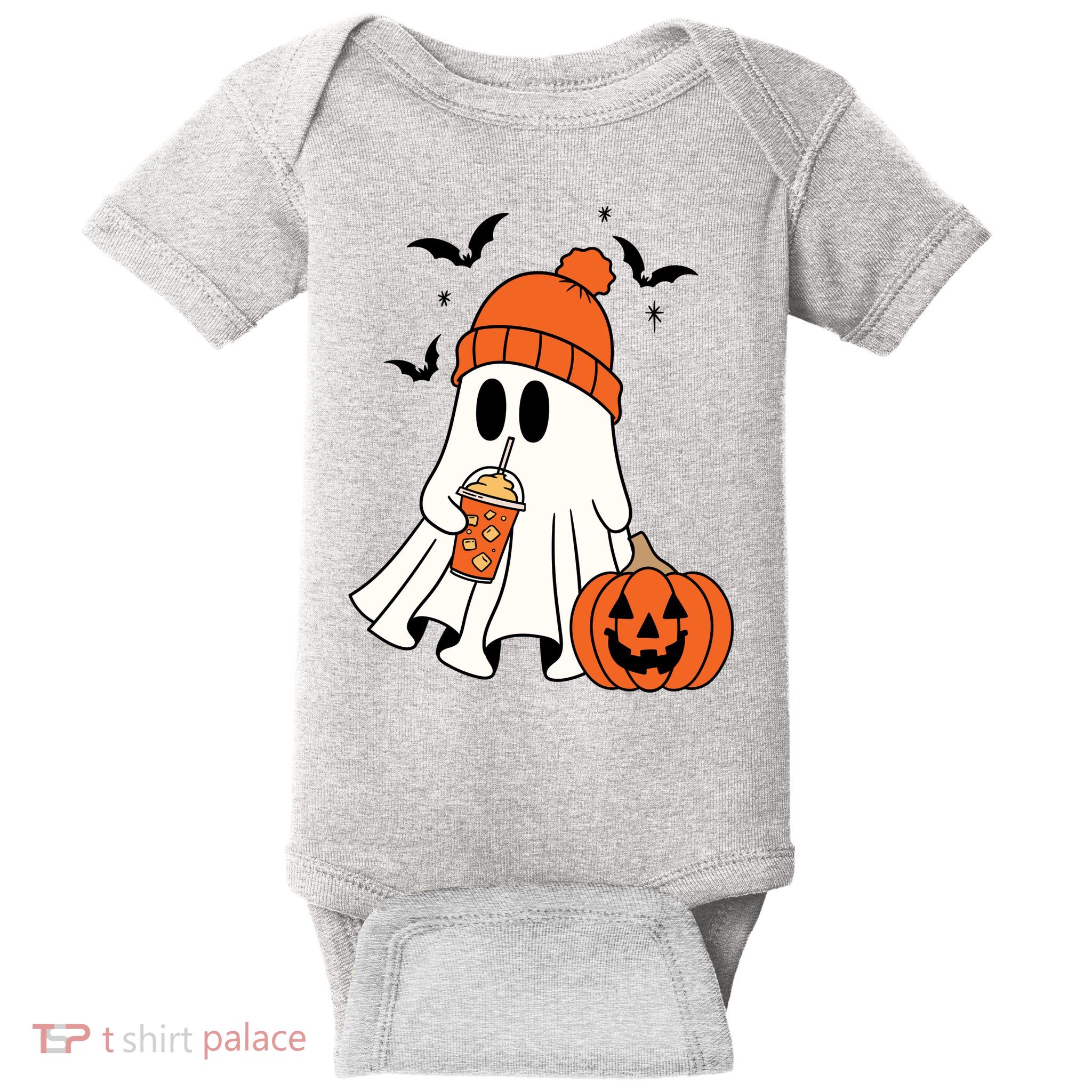 Pumpkin Spice Ghost Spooky Season Baby Bodysuit