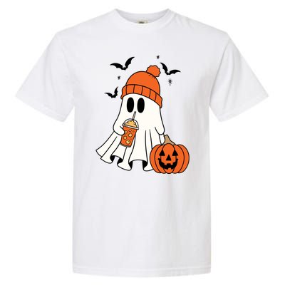 Pumpkin Spice Ghost Spooky Season Garment-Dyed Heavyweight T-Shirt