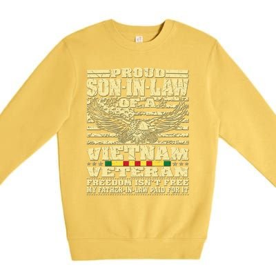 Proud Songreat Giftingreat Giftlaw Of A Vietnam Veteran Great Gift Premium Crewneck Sweatshirt