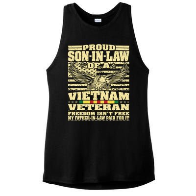 Proud Songreat Giftingreat Giftlaw Of A Vietnam Veteran Great Gift Ladies PosiCharge Tri-Blend Wicking Tank