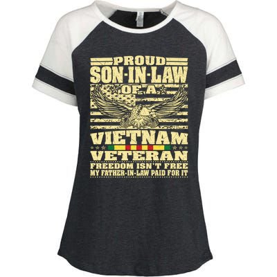 Proud Songreat Giftingreat Giftlaw Of A Vietnam Veteran Great Gift Enza Ladies Jersey Colorblock Tee