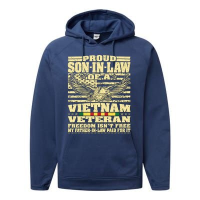 Proud Songreat Giftingreat Giftlaw Of A Vietnam Veteran Great Gift Performance Fleece Hoodie