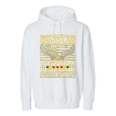 Proud Songreat Giftingreat Giftlaw Of A Vietnam Veteran Great Gift Garment-Dyed Fleece Hoodie