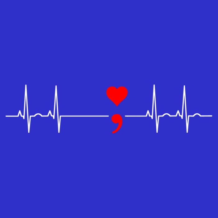 Project Semicolon Gift Suicide Prevention Great Gift Heartbeat Meaningful Gift Toddler T-Shirt