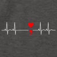 Project Semicolon Gift Suicide Prevention Great Gift Heartbeat Meaningful Gift Vector Backpack