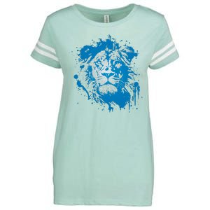 Paint Splat Graffiti Lions Football Sports Fan Enza Ladies Jersey Football T-Shirt