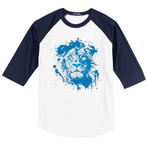 Paint Splat Graffiti Lions Football Sports Fan Baseball Sleeve Shirt