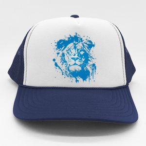 Paint Splat Graffiti Lions Football Sports Fan Trucker Hat