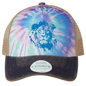 Paint Splat Graffiti Lions Football Sports Fan Legacy Tie Dye Trucker Hat