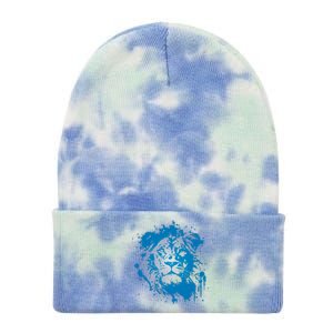 Paint Splat Graffiti Lions Football Sports Fan Tie Dye 12in Knit Beanie