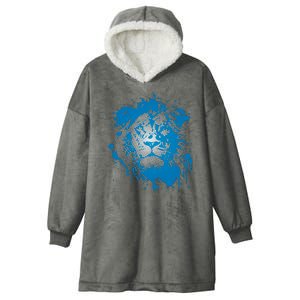 Paint Splat Graffiti Lions Football Sports Fan Hooded Wearable Blanket