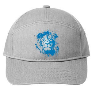 Paint Splat Graffiti Lions Football Sports Fan 7-Panel Snapback Hat