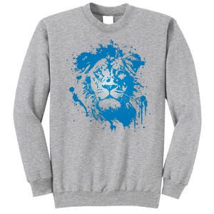 Paint Splat Graffiti Lions Football Sports Fan Tall Sweatshirt