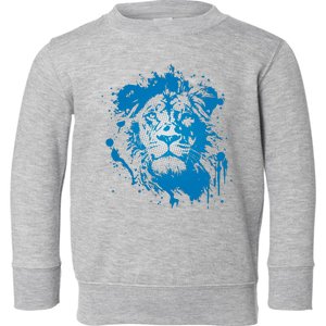 Paint Splat Graffiti Lions Football Sports Fan Toddler Sweatshirt