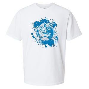 Paint Splat Graffiti Lions Football Sports Fan Sueded Cloud Jersey T-Shirt