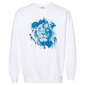 Paint Splat Graffiti Lions Football Sports Fan Garment-Dyed Sweatshirt