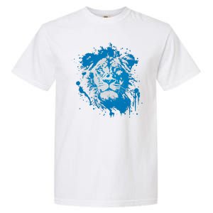 Paint Splat Graffiti Lions Football Sports Fan Garment-Dyed Heavyweight T-Shirt