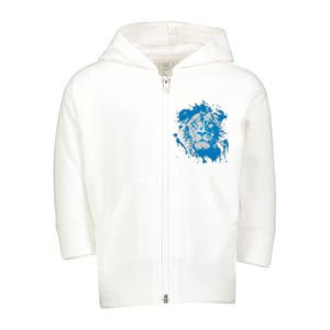 Paint Splat Graffiti Lions Football Sports Fan Toddler Zip Fleece Hoodie