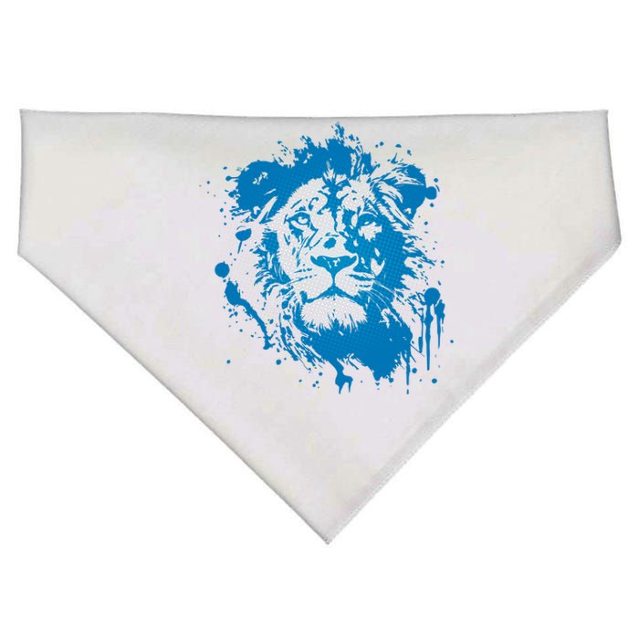 Paint Splat Graffiti Lions Football Sports Fan USA-Made Doggie Bandana