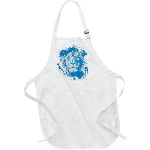 Paint Splat Graffiti Lions Football Sports Fan Full-Length Apron With Pockets