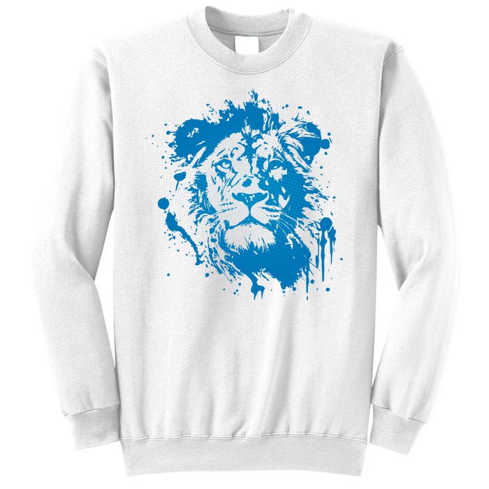 Paint Splat Graffiti Lions Football Sports Fan Sweatshirt