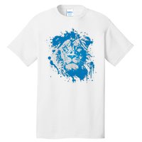 Paint Splat Graffiti Lions Football Sports Fan Tall T-Shirt