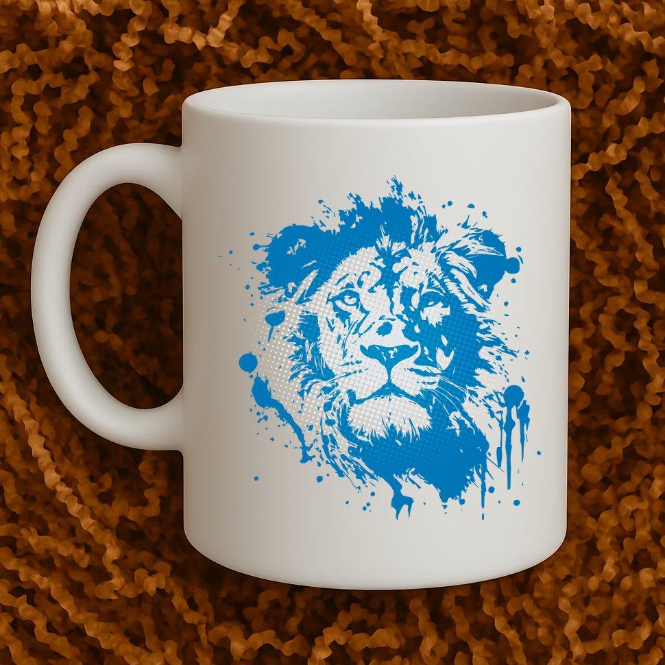 Paint Splat Graffiti Lions Football Sports Fan Mug