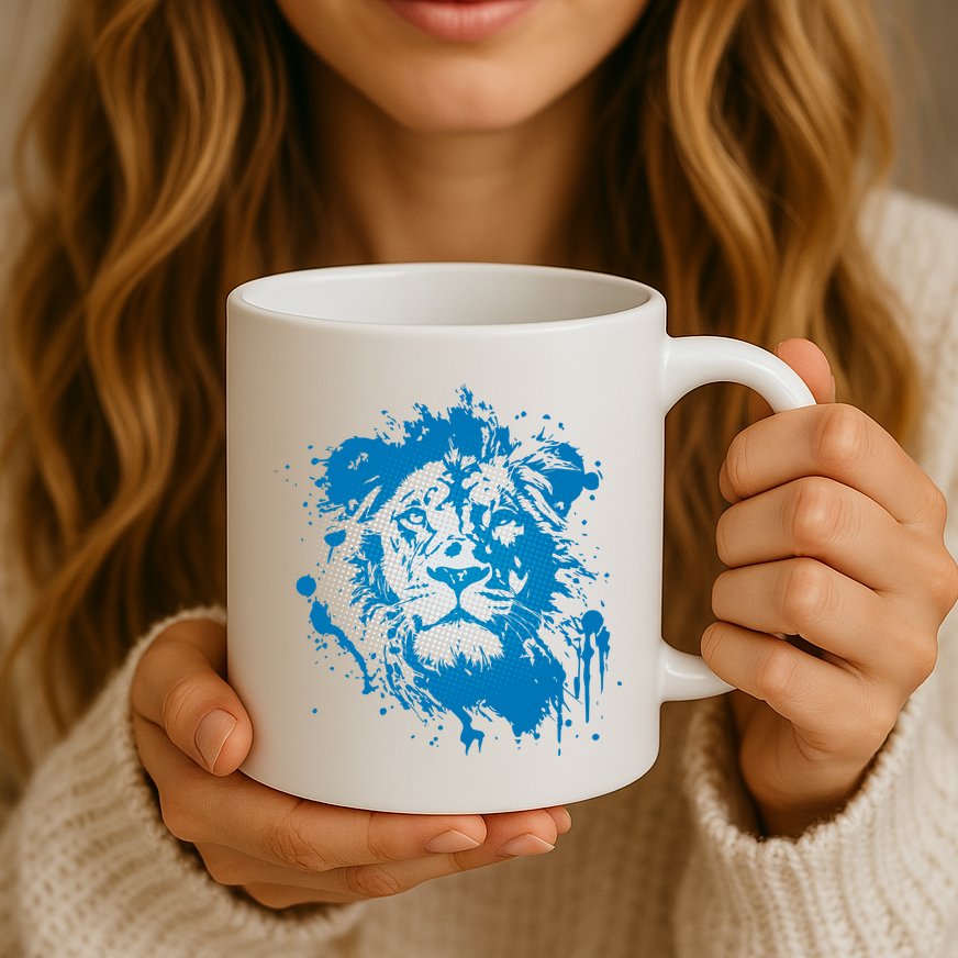 Paint Splat Graffiti Lions Football Sports Fan Mug