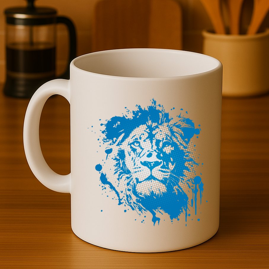 Paint Splat Graffiti Lions Football Sports Fan Mug