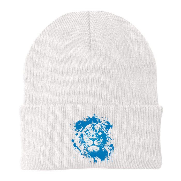 Paint Splat Graffiti Lions Football Sports Fan Knit Cap Winter Beanie