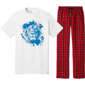 Paint Splat Graffiti Lions Football Sports Fan Pajama Set