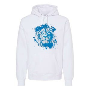 Paint Splat Graffiti Lions Football Sports Fan Premium Hoodie