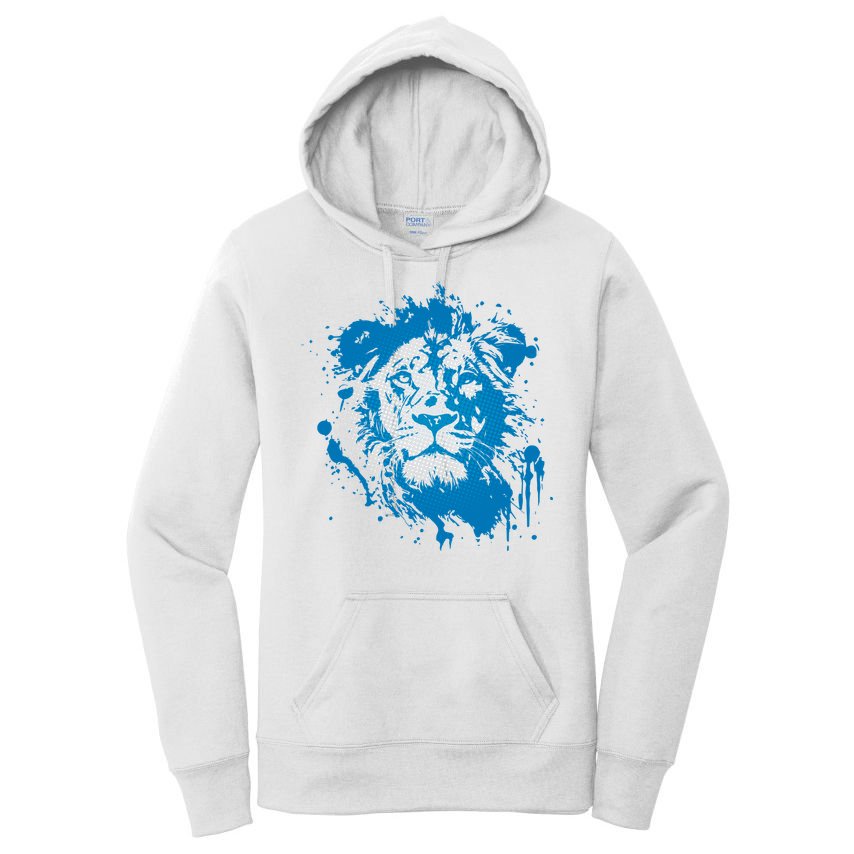 Paint Splat Graffiti Lions Football Sports Fan Women's Pullover Hoodie