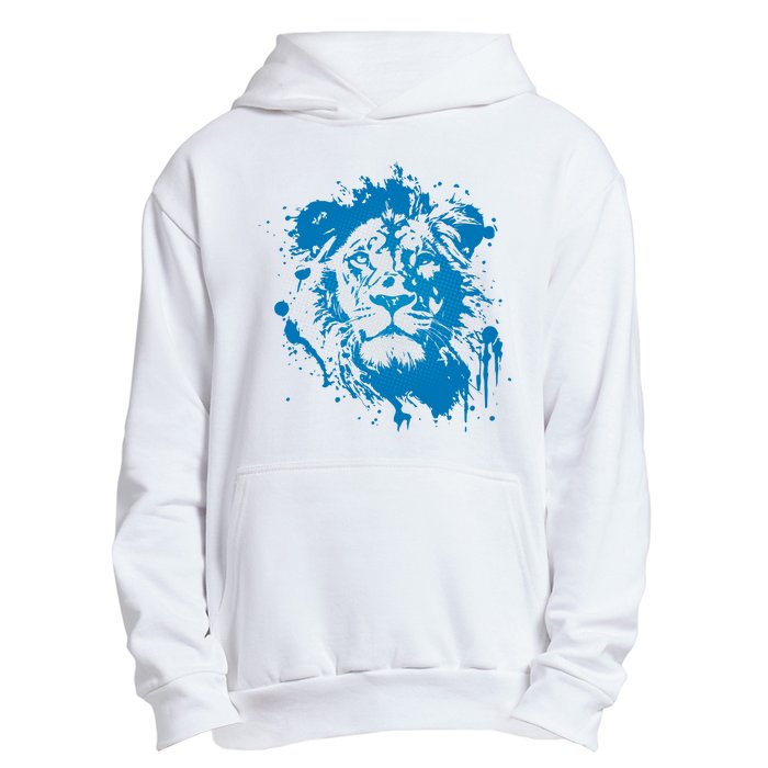 Paint Splat Graffiti Lions Football Sports Fan Urban Pullover Hoodie