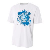 Paint Splat Graffiti Lions Football Sports Fan Performance Sprint T-Shirt