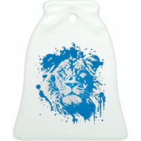 Paint Splat Graffiti Lions Football Sports Fan Ceramic Bell Ornament