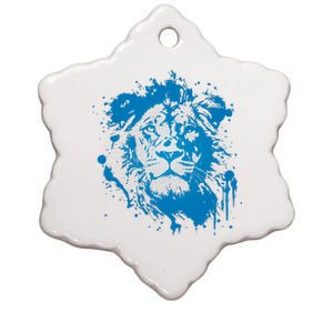 Paint Splat Graffiti Lions Football Sports Fan Ceramic Star Ornament