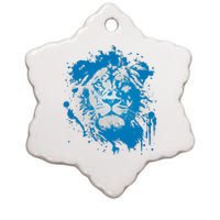 Paint Splat Graffiti Lions Football Sports Fan Ceramic Star Ornament